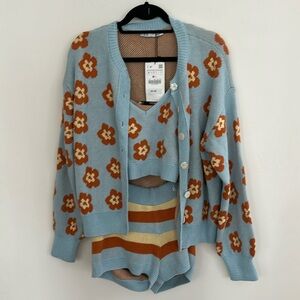 Three-piece set from Zara. Extremely cute for spring or summer!